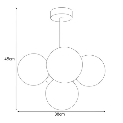 Lampa sufitowa K-5364 z serii MEGAN