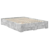 Ramka łóżka Betonowy szary 140 x 190 cm Drewno inżynieryjne