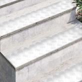 Stopień Prostokątny 4 pcs Srebrny 100 x 20 cm Aluminium