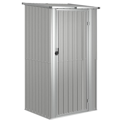 Szopa ogrodowa, szara, 118,5x97x209,5 cm, stal galwanizowana
