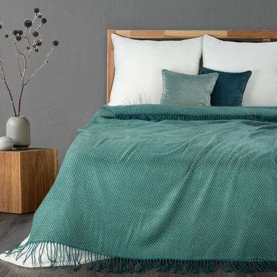 Koc Akryl miętowy 130x170