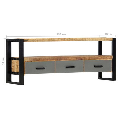 vidaXL Szafka pod TV, 130x30x50 cm, lite drewno mango