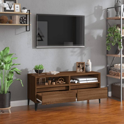 vidaXL Szafka pod TV, brązowy dąb, 100x34,5x44,5 cm
