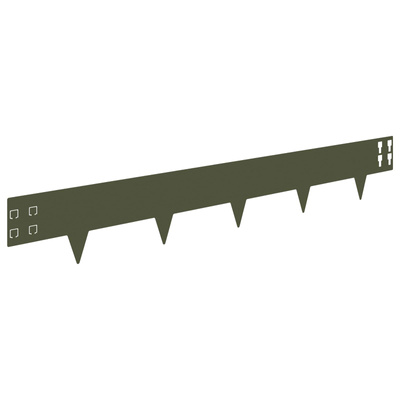 Krawężnik do trawnika 50 szt. 100 x 15 cm Stal Oliwkowy zielony