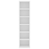 Szafka na CD, biała, 21x20x88 cm, materiał drewnopochodny