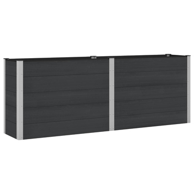 Podniesiona rabata ogrodowa Czarny 250 x 50 x 91 cm
