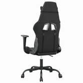 vidaXL Fotel gamingowy, czarno-szary, sztuczna skóra model standard
