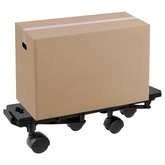 vidaXL Wózki transportowe, 4 kółka, 2 szt., czarne, PP, 170 kg