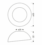 Trento Lampa Sufitowa Plafon Biało Drewniany 18W Led 35 Cm Klosz Biały