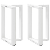 Nogi do stołu jadalnego w kształcie litery T 2 szt. Białe 50x35x(72-73) cm Stal