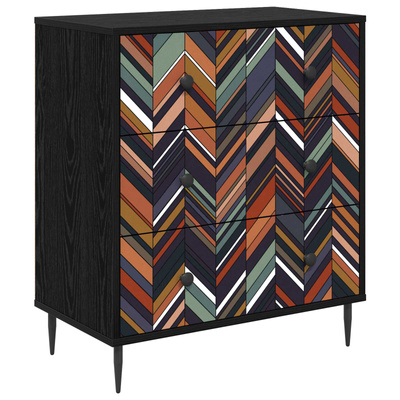 Komoda z szufladami OMMEN Wzór geometryczny 66 x 36,5 x 76 cm
