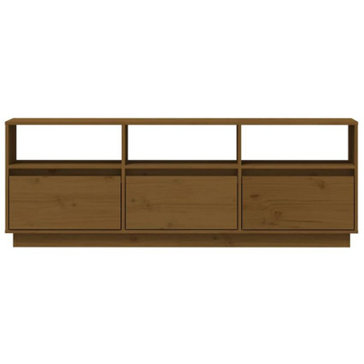 vidaXL Szafka pod TV, miodowy brąz, 140x37x50 cm, lite drewno sosnowe