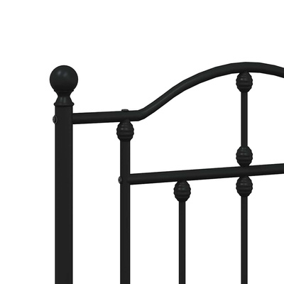 Metalowe wymienne wezgłowie, czarne, 135 cm