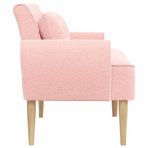 Sofa dwuosobowa z guzikowym pikowaniem różowy 117 x 67 x 77 cm