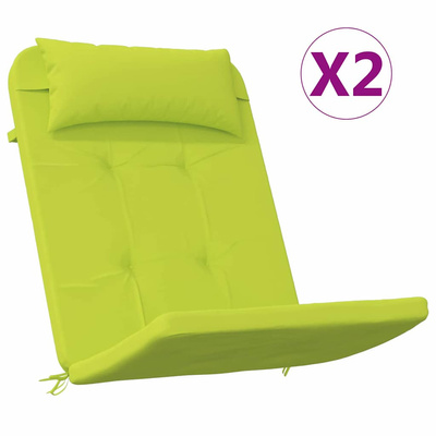 Poduszki na krzesła Gładki 2 pcs Jasnozielony 58 x 77 x 4,5 cm