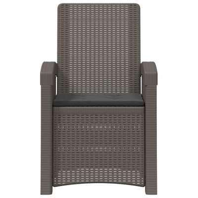 Fotel ogrodowy z funkcją leżenia stylizowany na rattan 2 szt.