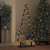 Metalowa choinka świąteczna z podstawą Czarny 125,5 cm Stal