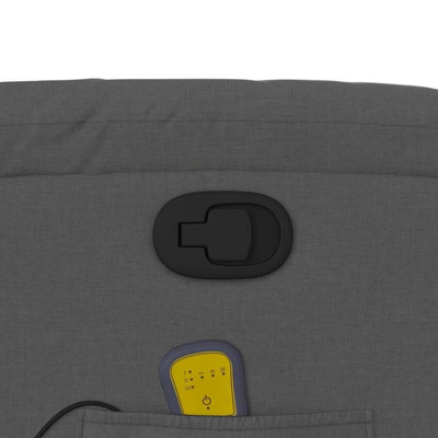 vidaXL Rozkładany fotel masujący, ciemnoszary, obity tkaniną