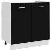 vidaXL Szafka pod zlew, czarna, 80x46x81,5 cm, materiał drewnopochodny