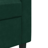 Sofa 2-osobowa, ciemnozielona, 140 cm, tapicerowana aksamitem