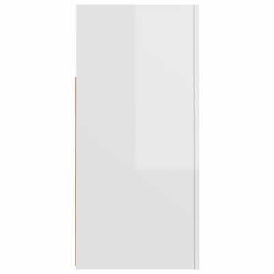 vidaXL Szafka z oświetleniem LED, biała, wysoki połysk, 80x35x75 cm