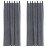 Zasłony zaciemniające 2 pcs Jasnoszary 140 x 245 cm Aksamit