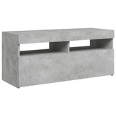 vidaXL Szafka pod TV z oświetleniem LED, szarość betonu, 90x35x40 cm