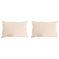 Poduszka 2 pcs Beżowy 30 x 50 cm Włókno Kapok