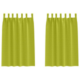 Firany blackout z kółkami 2 pcs Zielony 175 x 140 cm Poliester