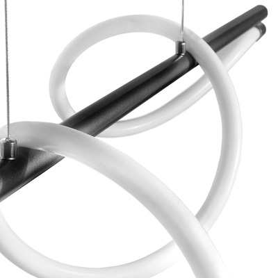 Lampa wisząca Serpente DDXZ004 55W czarna - wężyk gładki