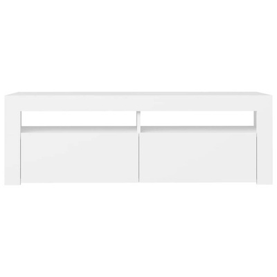 vidaXL Szafka pod TV z oświetleniem LED, biała, 120x35x40 cm
