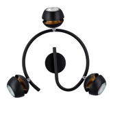 Boni spirala 3x3w gu10 led czarny