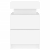 Szafka nocna z oświetleniem LED, biała, 35x39x55 cm