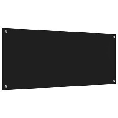 Panel kuchenny Czarny 120 x 50 cm szkło hartowane