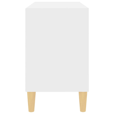 vidaXL Szafka pod TV z drewnianymi nóżkami, biała, 69,5x30x50 cm