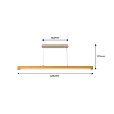 Lampa Liniowa Drewniana 120cm 3000K 24W LED Abruzzo Dritta