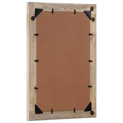 vidaXL Lustro łazienkowe, 50x70x2,5 cm, lite drewno mango i szkło