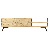 vidaXL Szafka pod TV, 140x30x40 cm, lite drewno mango