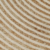 vidaXL Dywanik ręcznie wykonany z juty, spiralny wzór, biały, 150 cm