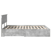 Ramka łóżka Betonowy szary 160 x 200 cm Drewno inżynieryjne