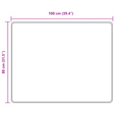 Chodnik dywanowy MARSA Szary 80 x 100 cm Poliester i PVC