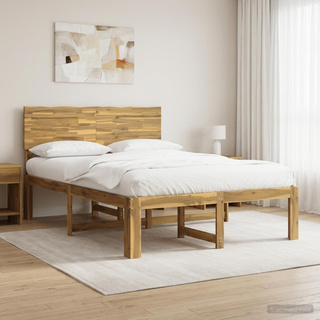 Podwójna rama łóżka z wezgłowiem ROSTOCK Biały 135 x 190 cm