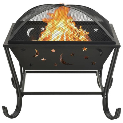 vidaXL Palenisko z pogrzebaczem, 62 cm, XXL, stal