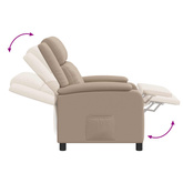 Fotel recliner Cappuccino Ekoskóra