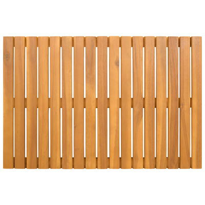 Mata do kąpieli Gładki brązowy 60 x 40 cm Lite Drewno Akacji
