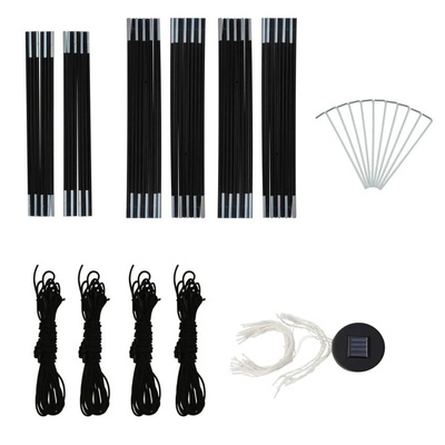 vidaXL Namiot imprezowy z LED i 4 ściankami, 3,6x3,6x2,3 m, żółty
