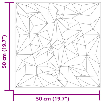 Panele ścienne 24 szt. 50 x 50 cm Zielony ametystowy Pianka XPS