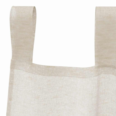 Firany Voile z zasłonami 2 pcs piaskowy 260 x 140 cm Poliester