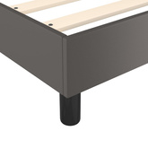 vidaXL Łóżko kontynentalne z materacem, szare, ekoskóra 80x200 cm model standard