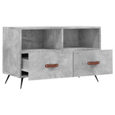 vidaXL Szafka pod TV, szarość betonu, 80x36x50 cm model standard